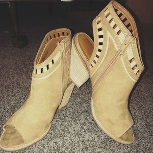 Peep-Toe Booties size 8